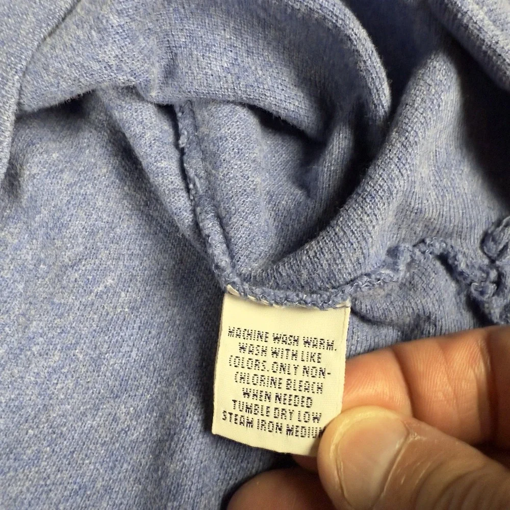 Vintage Y2K Polo Ralph Lauren Polo Shirt Men Large Blue Long Sleeve Pony Bolivia